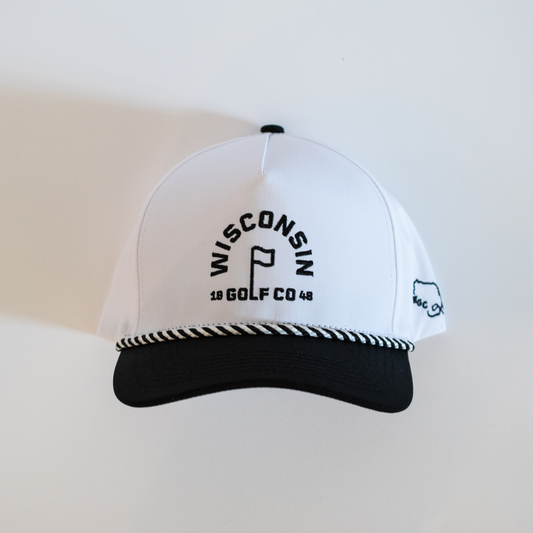 Wisconsin Golf Co Flagstick Performance Hat - White