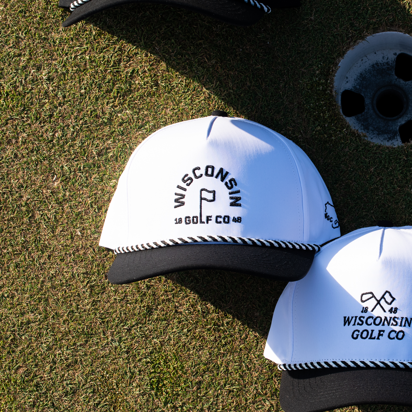 Wisconsin Golf Co Flagstick Performance Hat - White