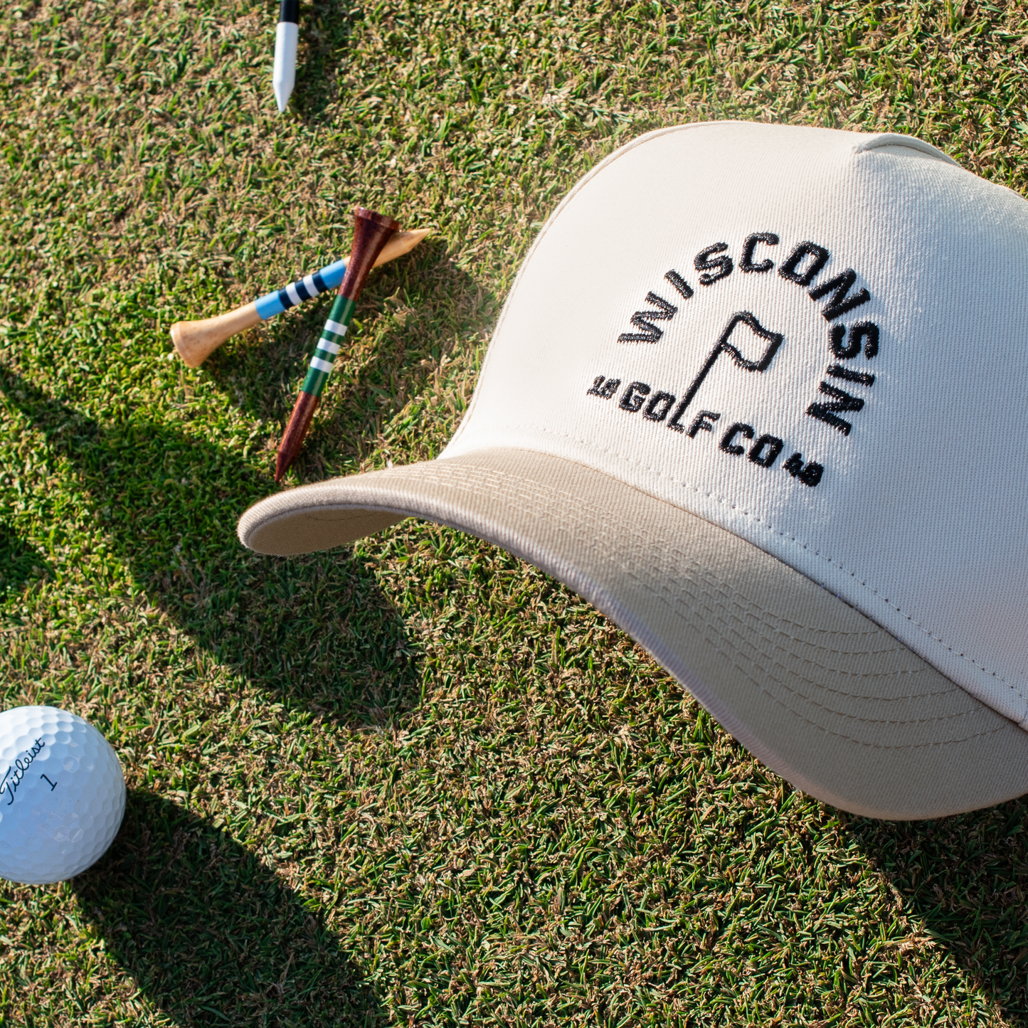 Wisconsin Golf Co Flagstick Everyday Hat - Tan