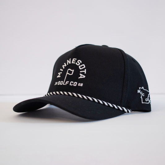 Minnesota Golf Co Flagstick Performance Hat - Black