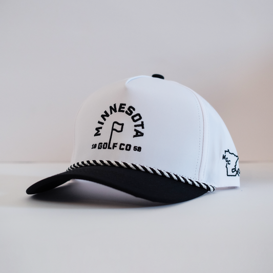 Minnesota Golf Co Flagstick Performance Hat - White