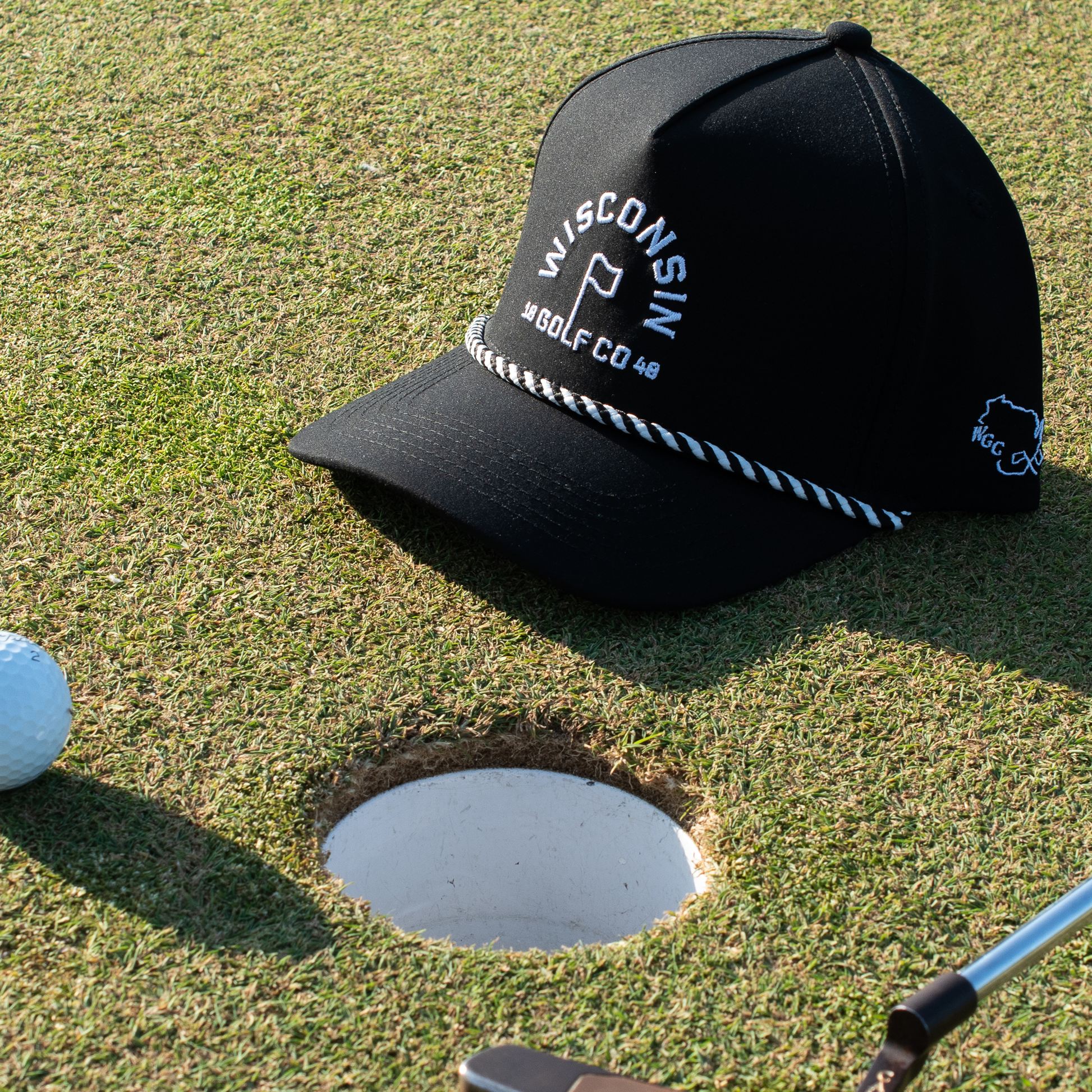 Golfickers ブラック ハット Wisconsin Golf Co Flagstick Performance Hat - Black – The