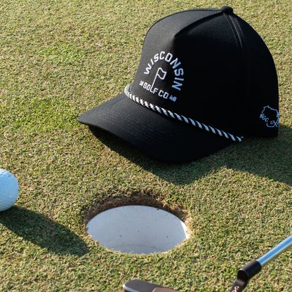 Wisconsin Golf Co Flagstick Performance Hat - Black