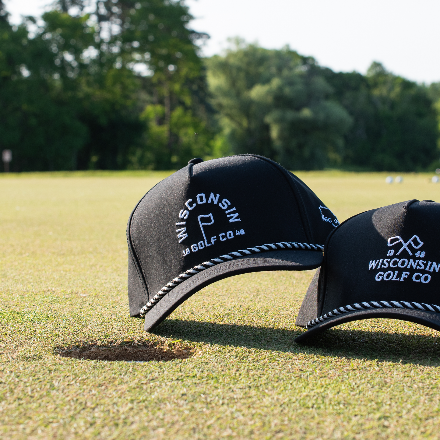 Wisconsin Golf Co Flagstick Performance Hat - Black