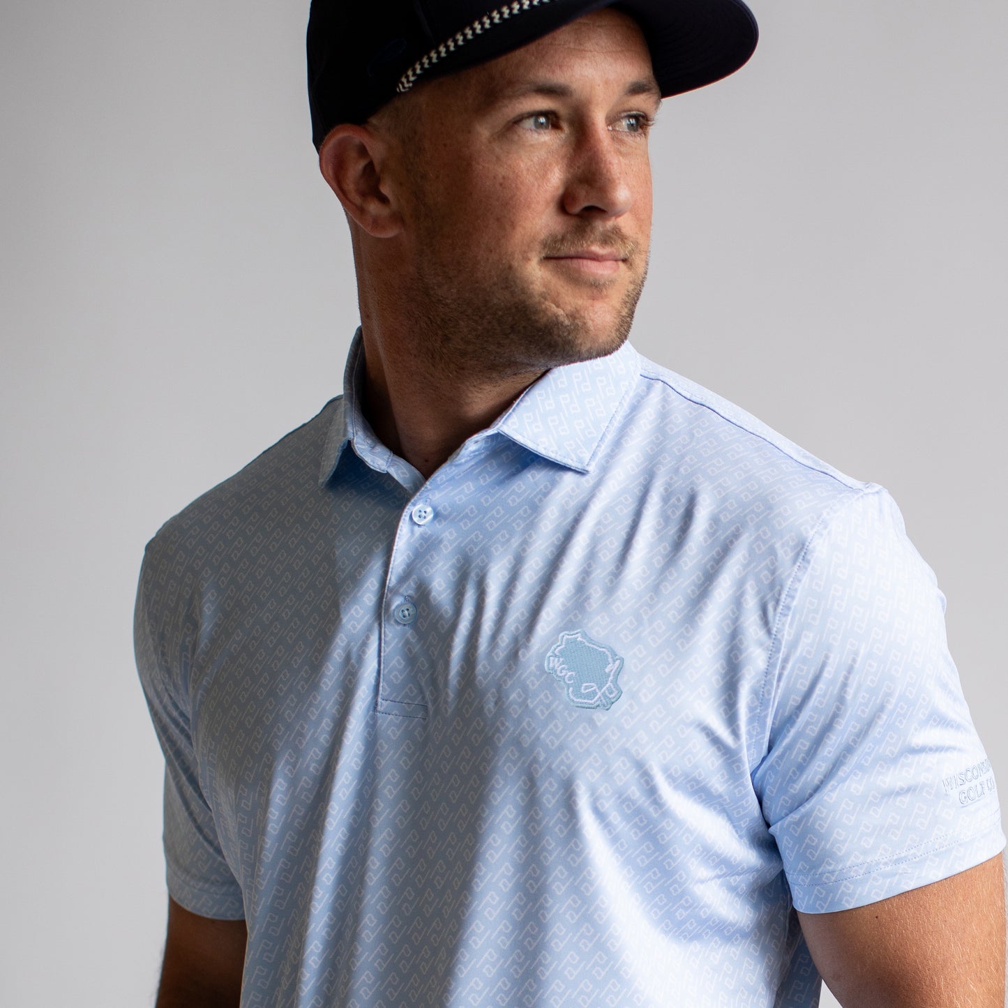 WGC Signature Light Blue Flag Polo