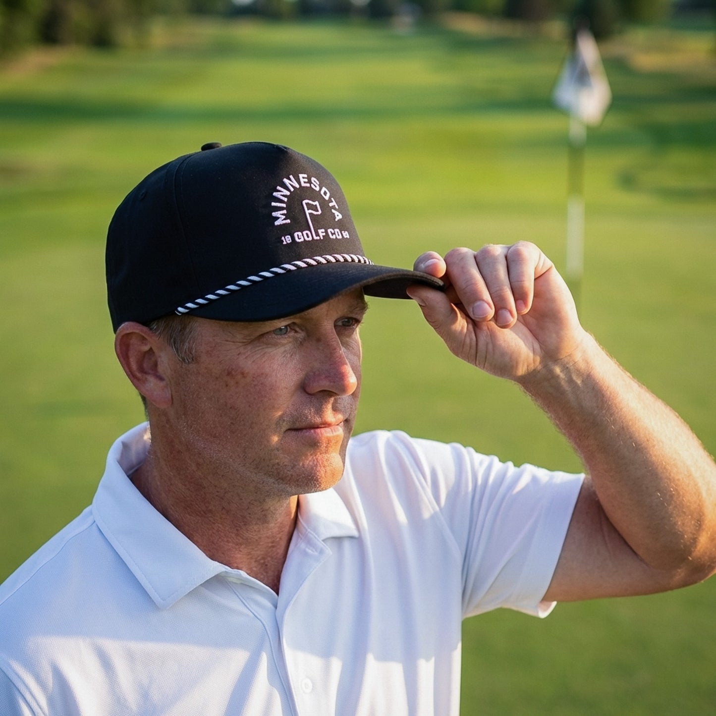 Minnesota Golf Co Flagstick Performance Hat - Black