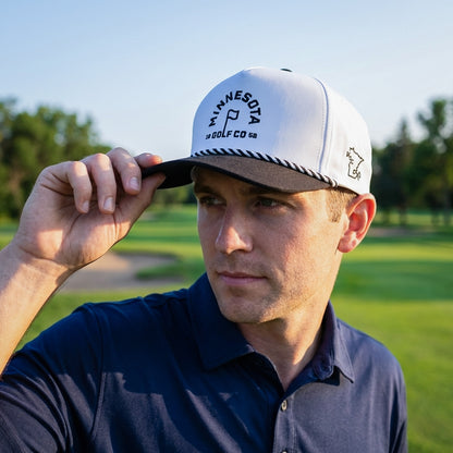 Minnesota Golf Co Flagstick Performance Hat - White