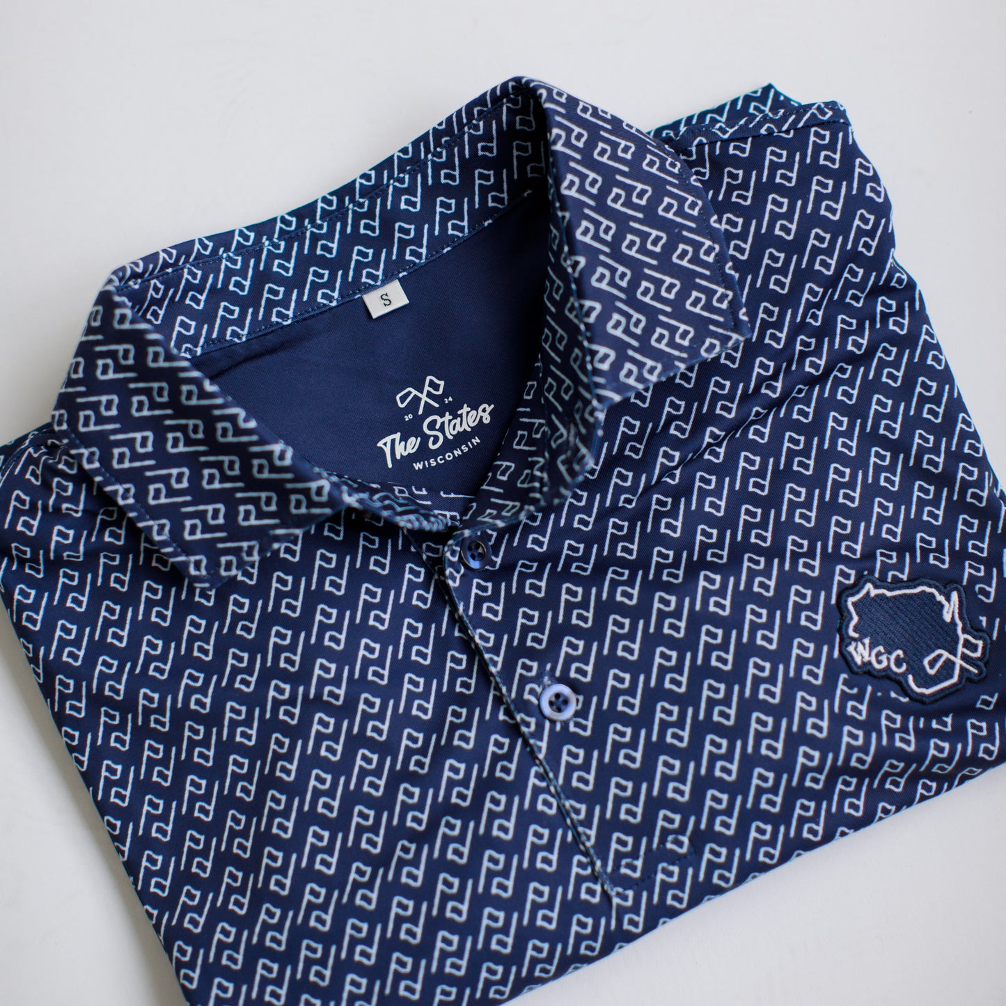 WGC Signature Navy Flag Polo