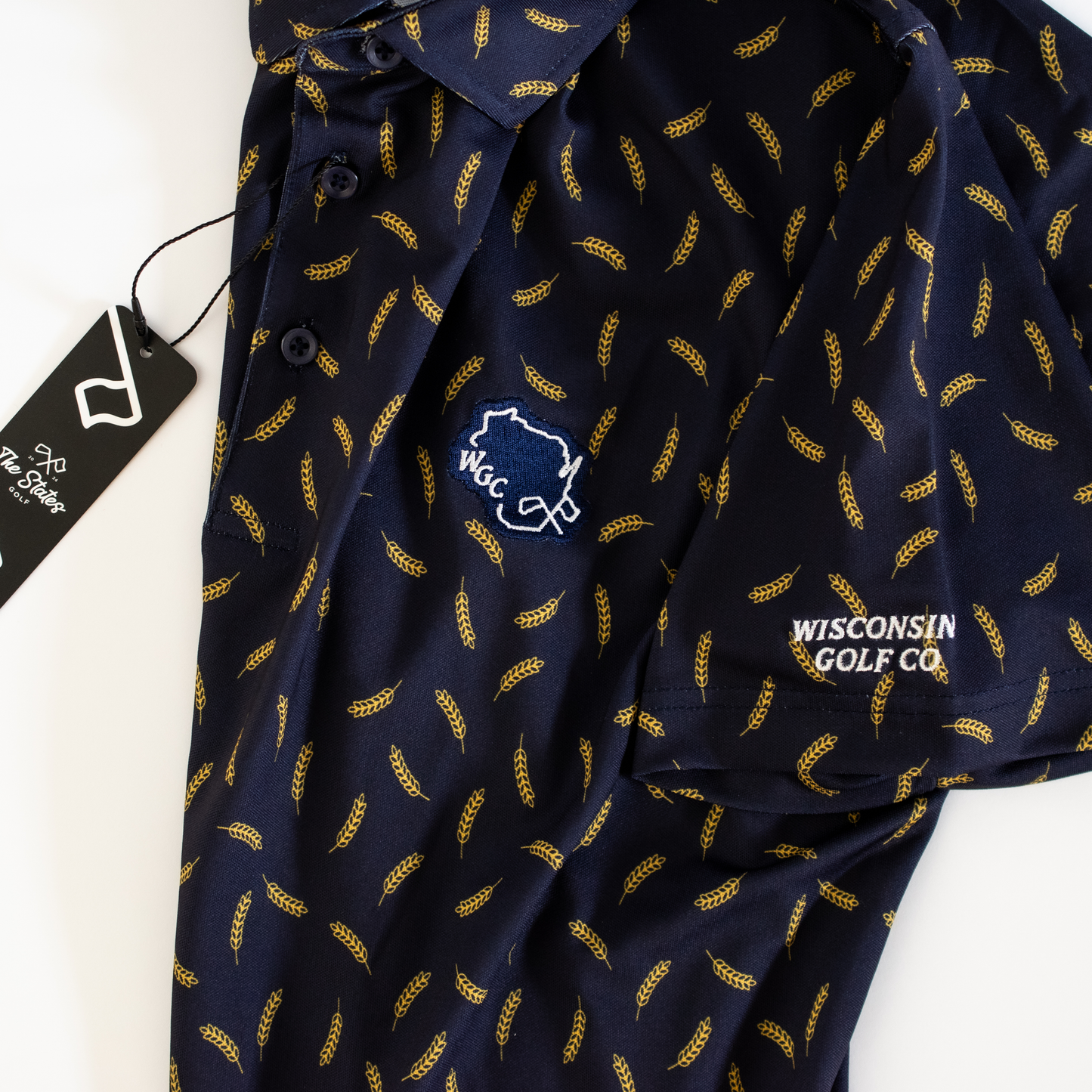 Wisconsin Golf Brewers Wheat Polo