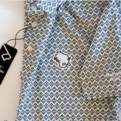 Wisconsin Golf Oat Flag Polo