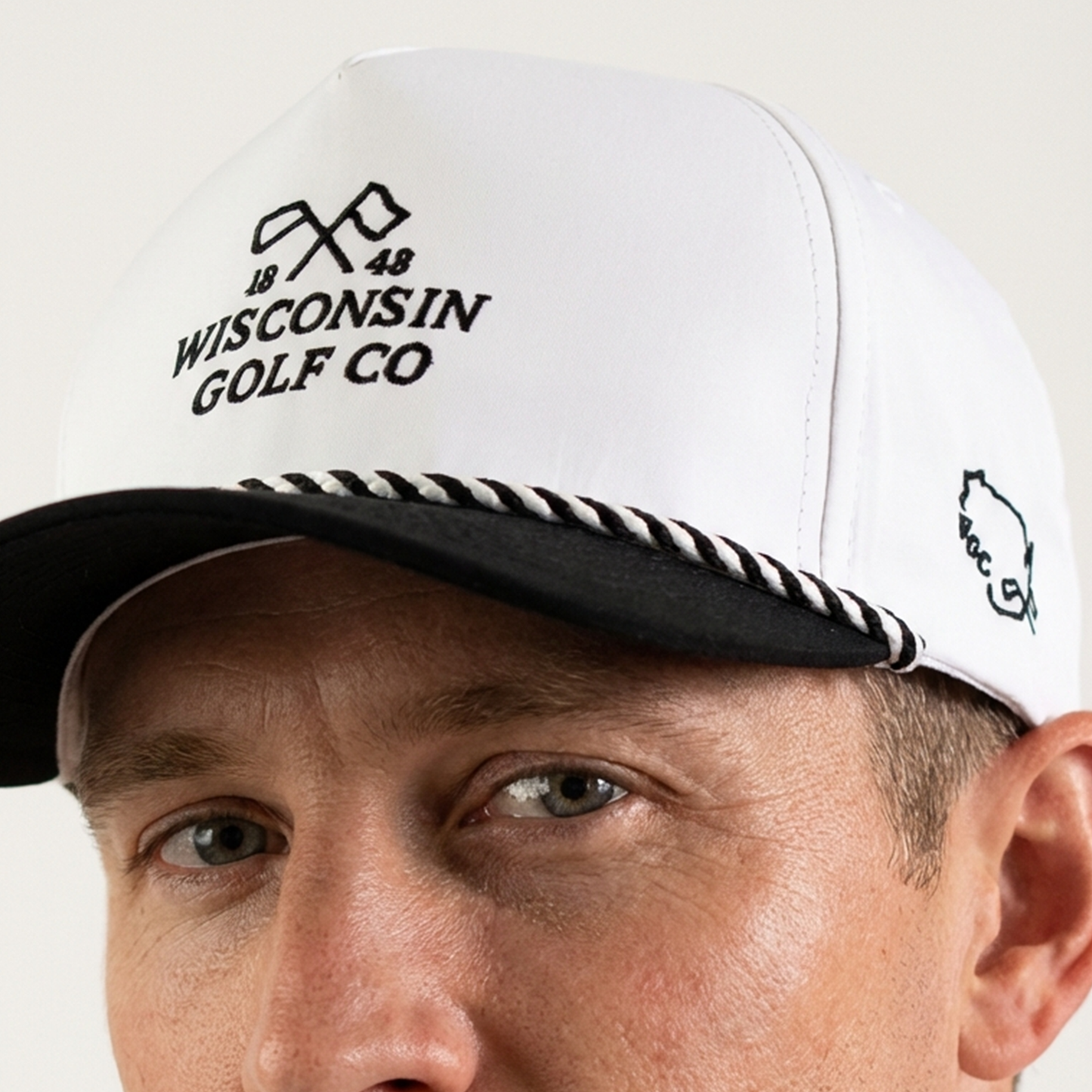 Wisconsin Golf Co Performance Hat - White