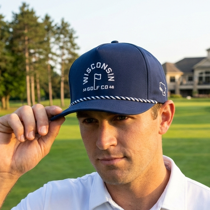 Wisconsin Golf Co Flagstick Performance Hat - Navy